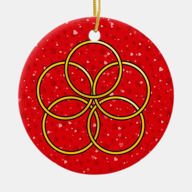 12 Days of Christmas Ceramic Ornament (Front)