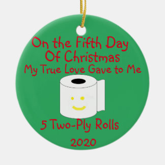12 days of Christmas Ceramic Ornament