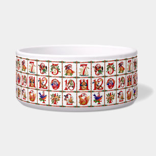 12 Days of Christmas Ceramic Pet Bowl