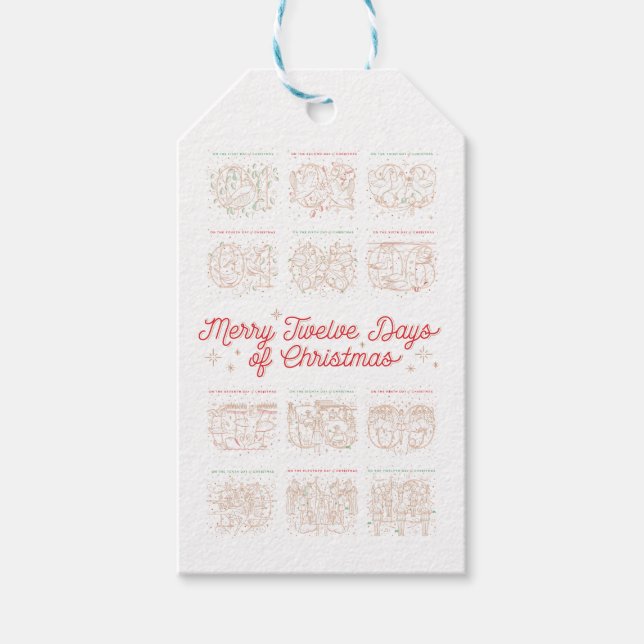 12 DAYS OF CHRISTMAS / Christmas Gift Tag (Front)