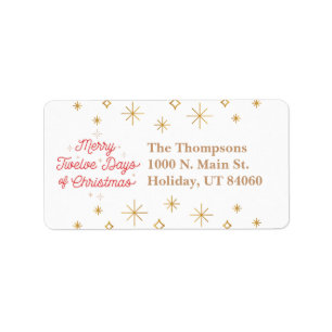 12 DAYS OF CHRISTMAS / Christmas Labels