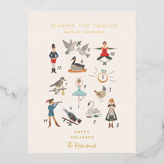 12 Days of Christmas Custom Holiday Photo Postcard (Front)