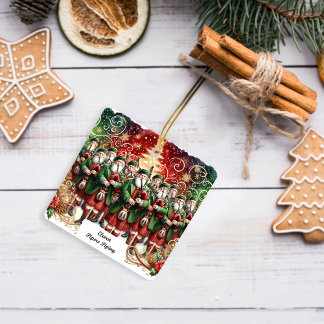 12 Days of Christmas Eleven Pipers Piping Ceramic Ornament