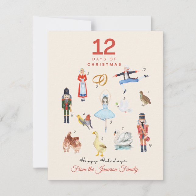 12 Days of Christmas Holiday Card (Front)