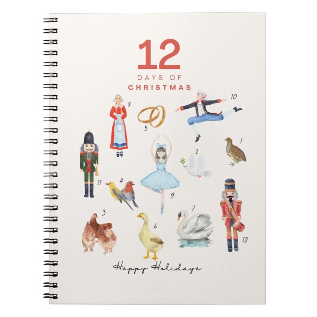 12 DAYS OF CHRISTMAS  NOTEBOOK (Front)