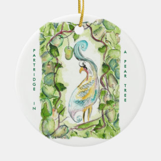 12 days of Christmas  Partridge Ceramic Ornament