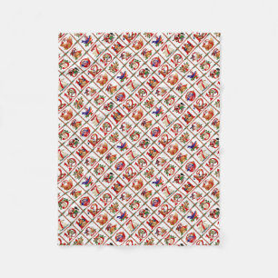 12 Days of Christmas Quilt Print Fleece Blanket