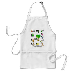 12 Days of Christmas Standard Apron