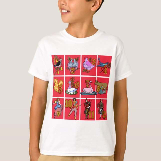 12 Days of Christmas T-shirts, Apparel, Gifts T-Shirt (Front)