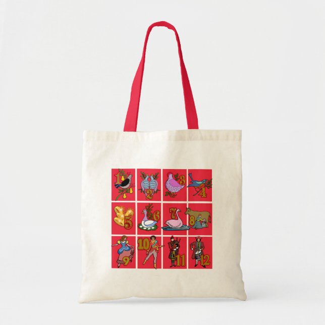 12 Days of Christmas T-shirts, Apparel, Gifts Tote Bag (Front)