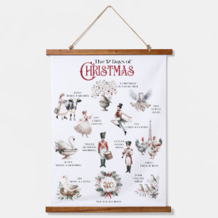 12 Days of Christmas Tapestry Wall Hanging