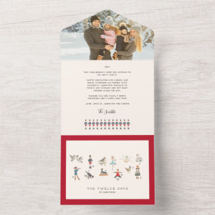 12 Days of Christmas Tri-Fold Holiday Card