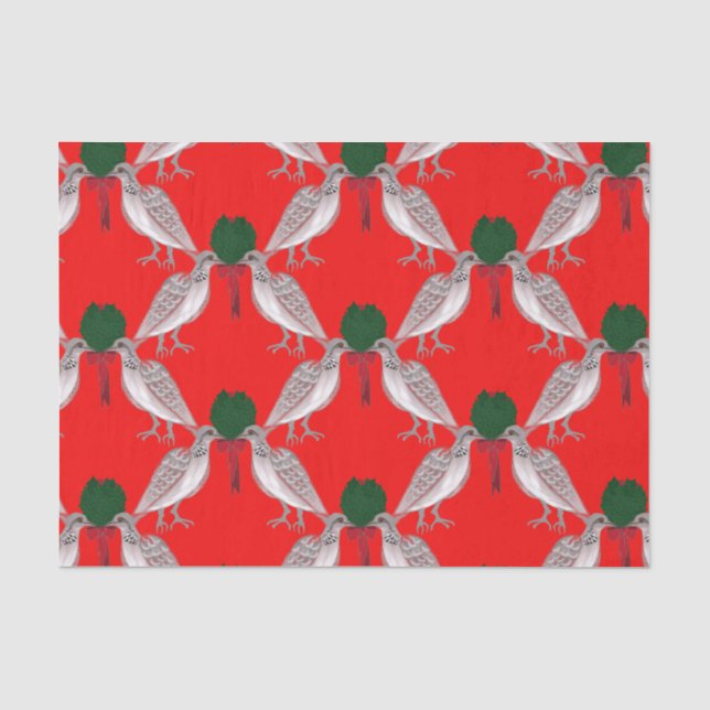 12 Days of Christmas Two Turtle Doves Tissue Paper (Front)