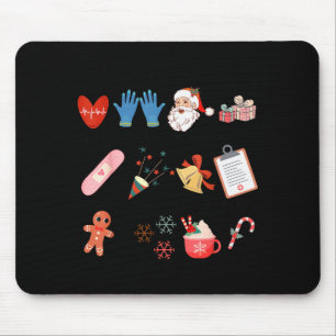 12 Days Of Cna Life Nurse Merry Christmas Pajamas Mouse Pad
