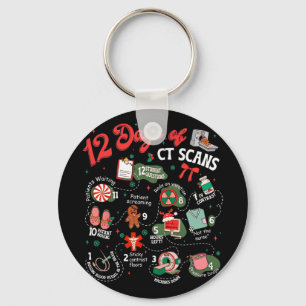 12 Days Of Ct Scans Christmas Ct Tech Cat Scan Keychain