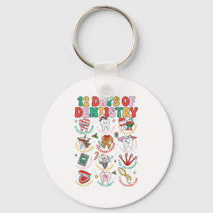 12 Days Of Dentistry Christmas Dental Squad Crew D Keychain