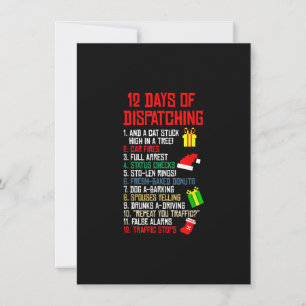 12 Days Of Dispatching Christmas Pajama X-mas Disp Invitation