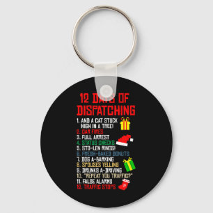 12 Days Of Dispatching Christmas Pajama X-mas Disp Keychain