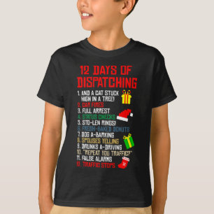 12 Days Of Dispatching Christmas Pajama X-mas Disp T-Shirt