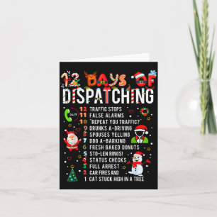 12 Days Of Dispatching Funny Christmas Dispatcher  Card