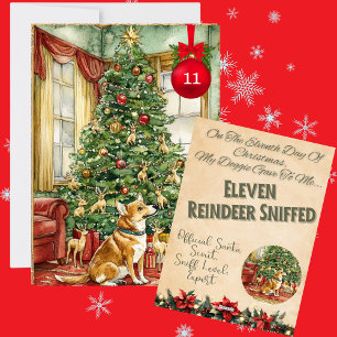 12 Days Of Doggie Christmas Day 11 Holiday Card