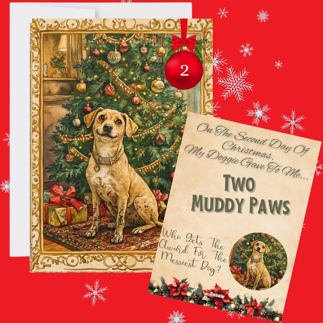 12 Days Of Doggie Christmas Day 2 Holiday Card (Creator Uploaded)