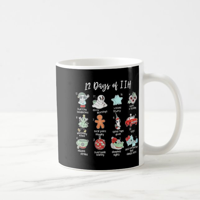 12 Days Of Iih Christmas Awareness Pseudotumor Cer Coffee Mug (Right)
