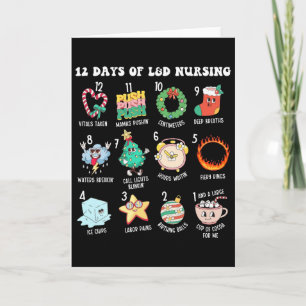 12 Days Of Landd Unit Nursing Labour And Delivery Card