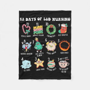 12 Days Of Landd Unit Nursing Labour And Delivery  Fleece Blanket