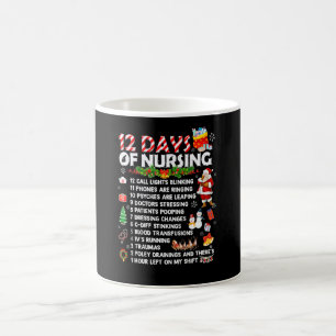 12 Days Of Nursing Christmas Nurse Pajama Xmas Coffee Mug