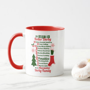 12 Days of Roller Derby Christmas, Roller Skating Mug