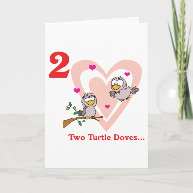12 days two turtle doves holiday card (Front)