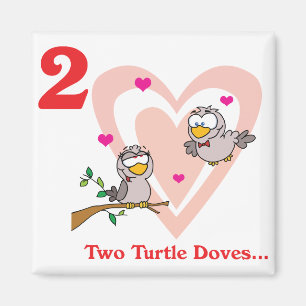 12 days two turtle doves magnet