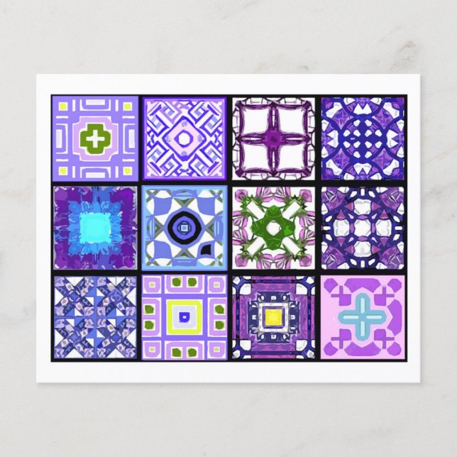 12 Different Tea Bag Tiles - Origami Folding Flyer (Front)