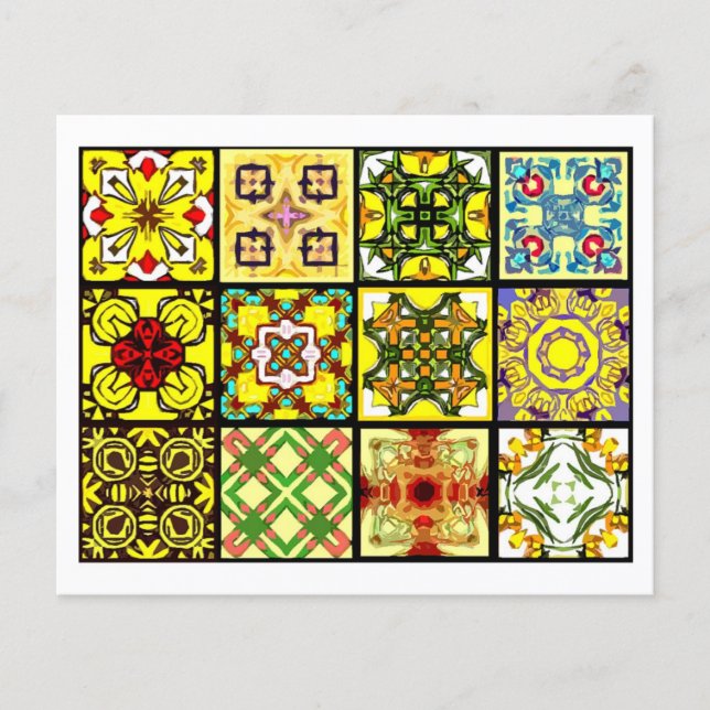 12 Different Tea Bag Tiles - Origami Folding Flyer (Front)