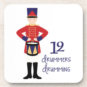 12 Drummers Drumming Coaster