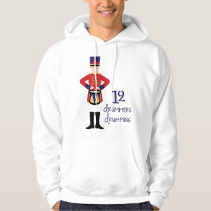 12 Drummers Drumming Hoodie