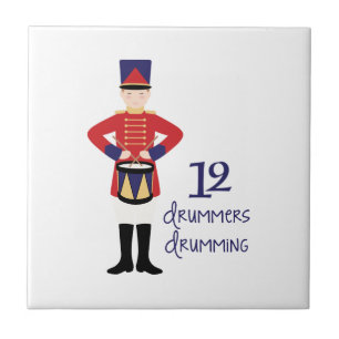 12 Drummers Drumming Tile