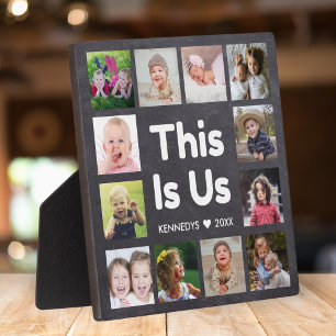 12 Family Photos This Is Us Quote Chalkboard Plaque