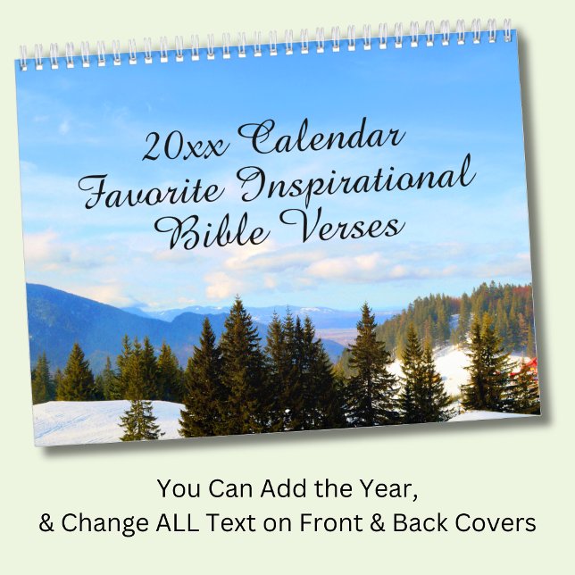 12 Favourite Inspirational Bible Verses Christian Calendar (Creator Uploaded)