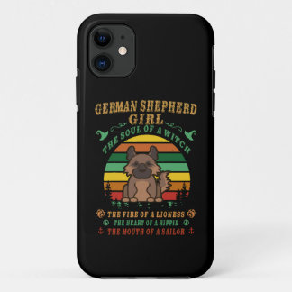 12 German Shepherd Girl The Soul Of A Witch The Fi iPhone 11 Case