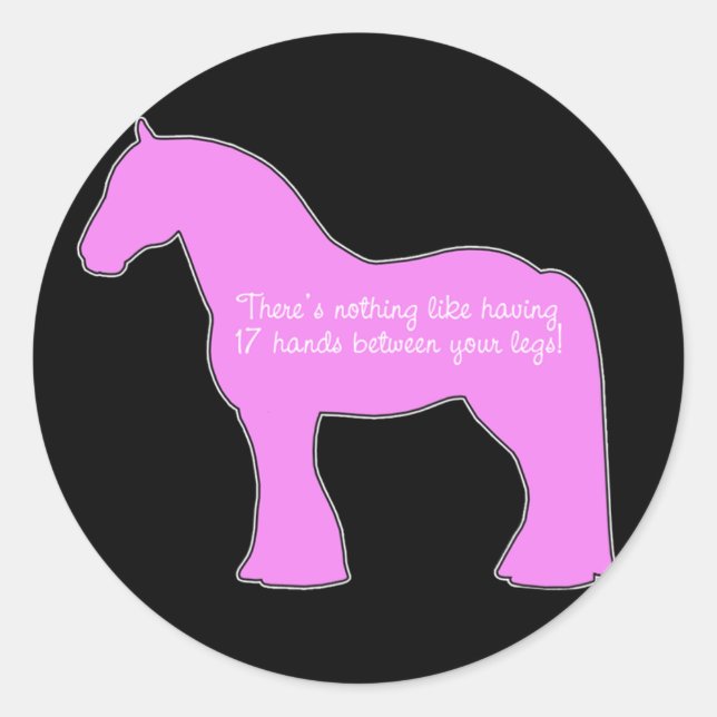 12 Hands Draught Horse Classic Round Sticker (Front)