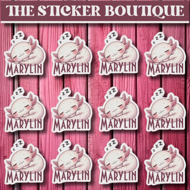 12 In One Cute Custom Name Sleeping Axolotl  (Creator Uploaded)