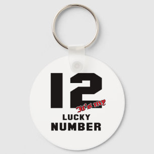 12 It's my lucky number Keychain