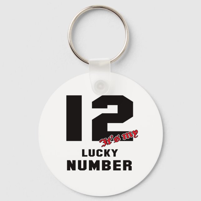 12 It's my lucky number Keychain (Front)