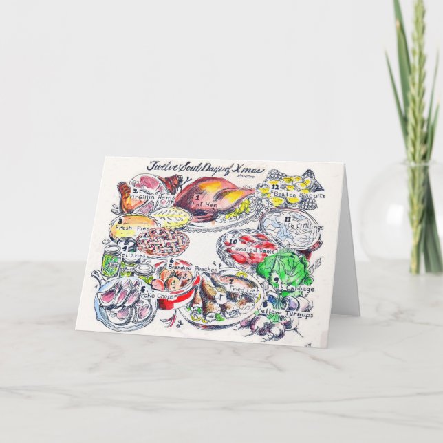 12 jours d'âme de carte de Noël - couleur (Devant)
