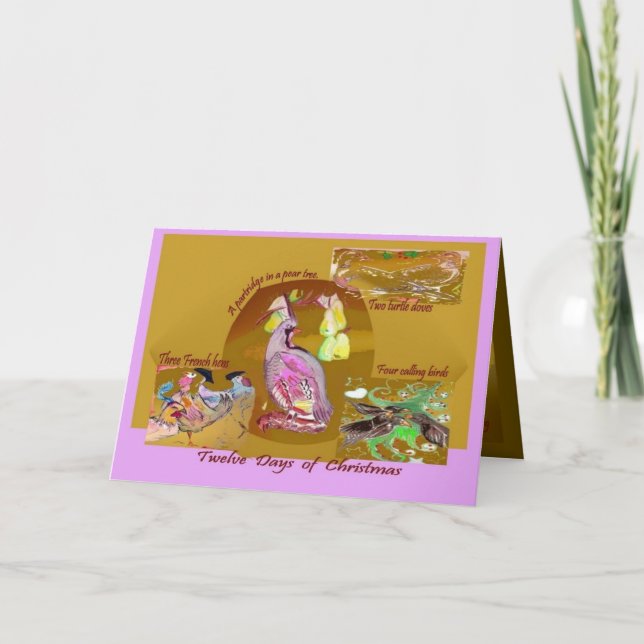 12 jours de carte de voeux de Noël (Devant)