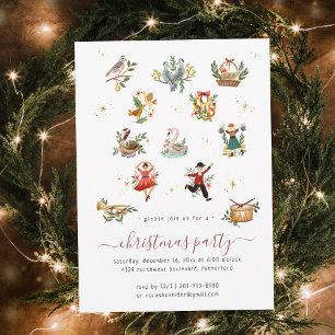 12 Jours de Noël Invitation à une fête de vacanc