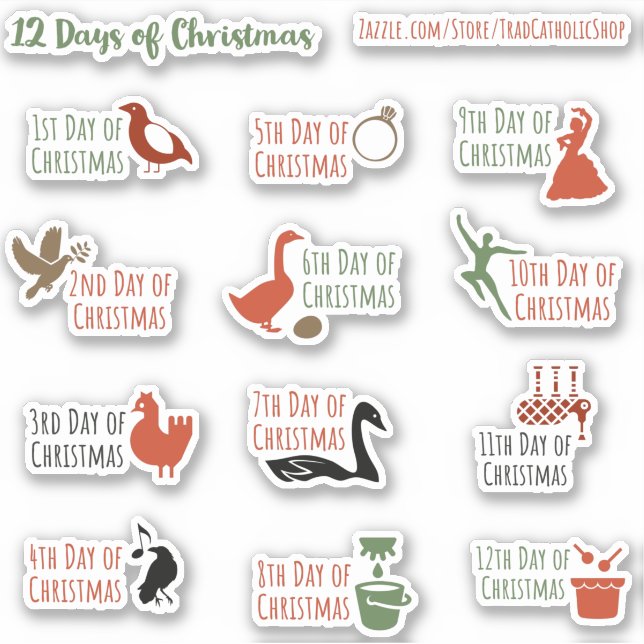 12 Jours de Noël joli planificateur Stickers Journ (Devant)