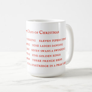 12 JOURS LYRICS Tall White Mug